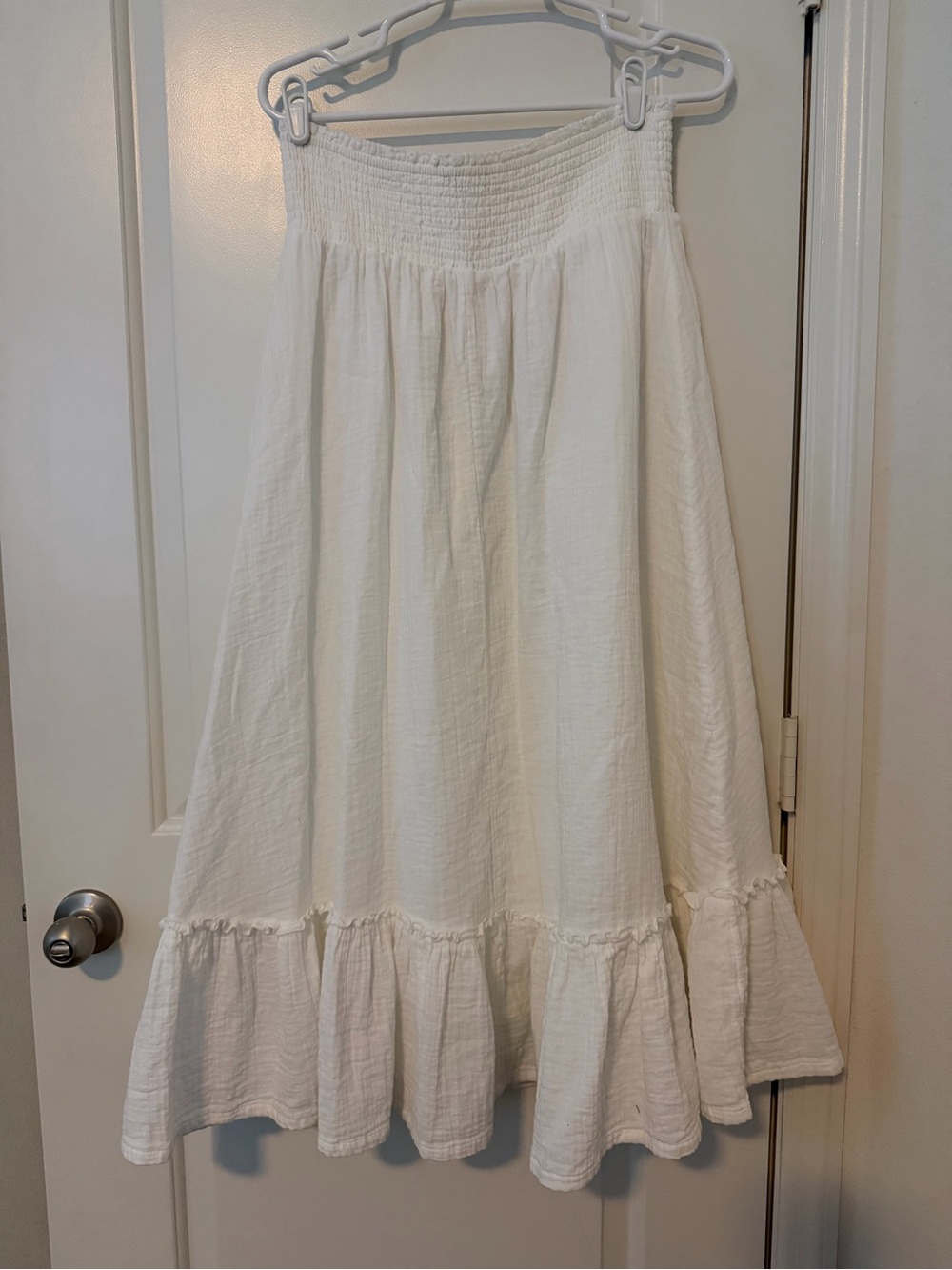 100% Organic Cotton Gauze Smocked Maxi Skirt